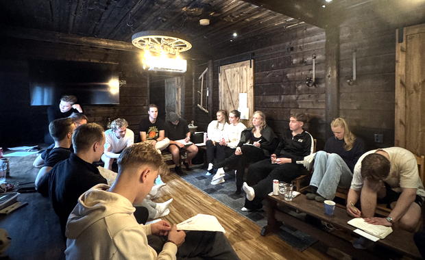 The team working in a workshop