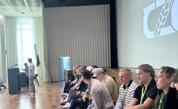 An audience at an event